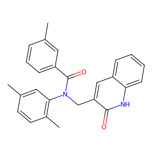 N-(2,5-dimethylphenyl)-N-((2-hydroxyquinolin-3-yl)methyl)-3-methylbenzamide structure