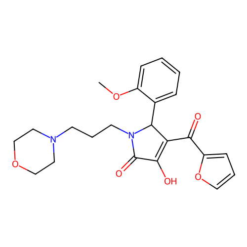 3-(furan-2-carbonyl)-4-hydroxy-2-(2-methoxyphenyl)-1-(3-morpholin-4-ylpropyl)-2H-pyrrol-5-one structure