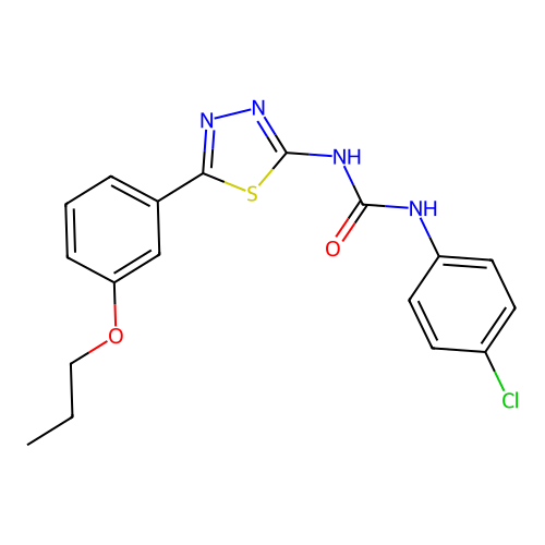 1-(4-Chlorophenyl)-3-[5-(3-propoxyphenyl)-1,3,4-thiadiazol-2-yl]urea structure
