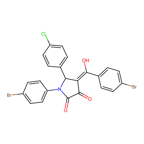 C23H14Br2ClNO3 structure