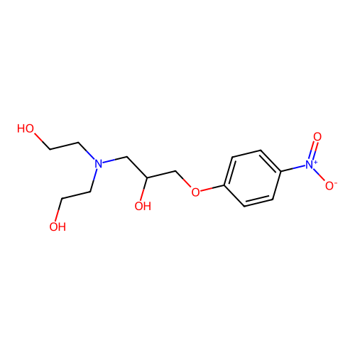 1-[Bis(2-hydroxyethyl)amino]-3-(4-nitrophenoxy)propan-2-ol structure