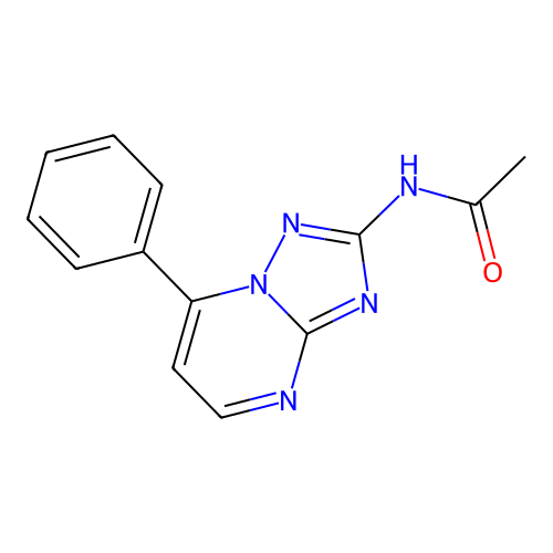 N-(7-phenyl[1,2,4]triazolo[1,5-a]pyrimidin-2-yl)acetamide structure