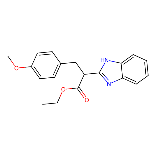 ethyl 2-(1H-benzimidazol-2-yl)-3-(4-methoxyphenyl)propanoate structure