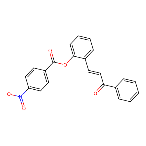 [2-[(E)-3-oxo-3-phenylprop-1-enyl]phenyl] 4-nitrobenzoate structure