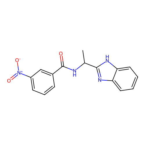N-[1-(1H-benzimidazol-2-yl)ethyl]-3-nitrobenzamide structure