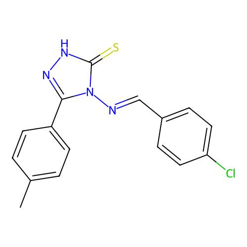 4-((4-Chlorobenzylidene)amino)-5-(4-methylphenyl)-4H-1,2,4-triazole-3-thiol structure
