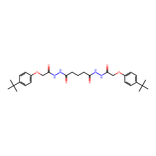 N'~1~,N'~5~-bis[(4-tert-butylphenoxy)acetyl]pentanedihydrazide structure