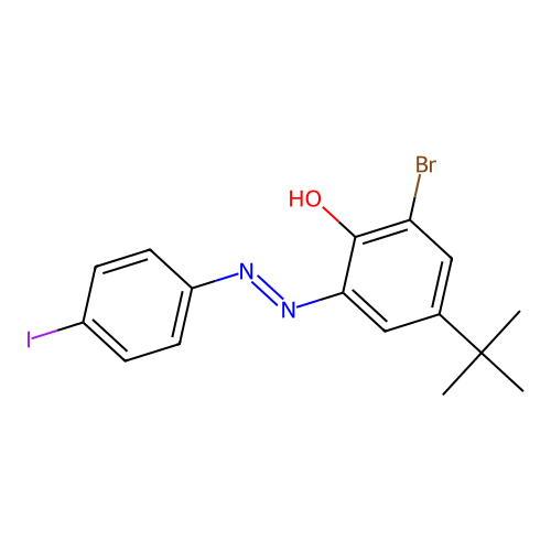 4-(Tert-butyl)-6-bromo-2-[(4-iodophenyl)diazenyl]phenol structure
