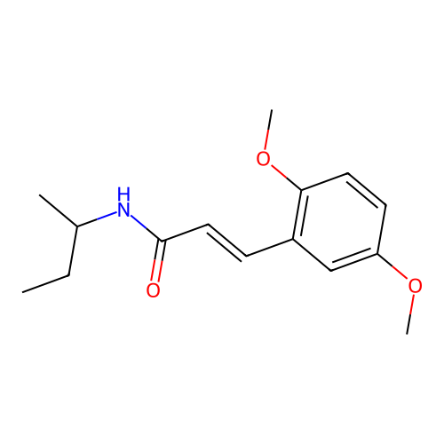 (E)-N-butan-2-yl-3-(2,5-dimethoxyphenyl)prop-2-enamide structure