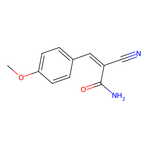 2-氰基-3-(4-甲氧基苯基)丙-2-烯酰胺 structure