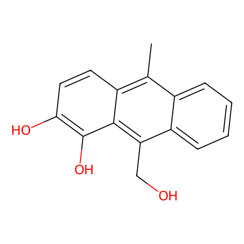 1,2-Anthracenediol, 9-(hydroxymethyl)-10-methyl- structure