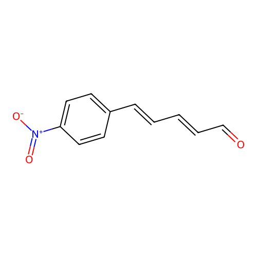 (2E,4E)-5-(4-nitrophenyl)penta-2,4-dienal structure