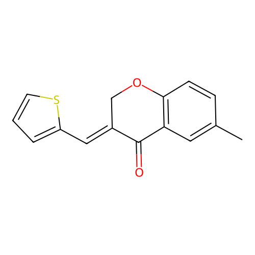 6-Methyl-3-(thiophen-2-ylmethylidene)chromen-4-one structure