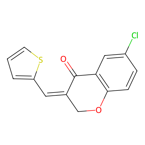 6-Chloro-3-(thiophen-2-ylmethylidene)chromen-4-one structure