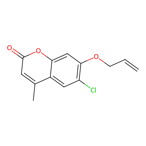 6-Chloro-4-methyl-7-prop-2-enoxychromen-2-one structure
