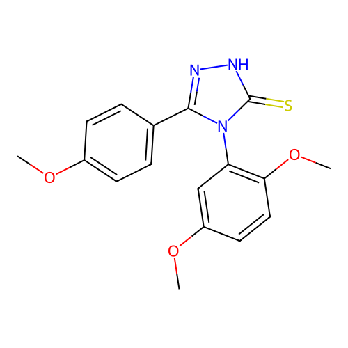 4-(2,5-dimethoxyphenyl)-5-(4-methoxyphenyl)-4H-1,2,4-triazole-3-thiol structure