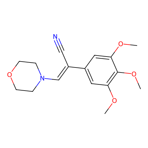 3,4,5-Trimethoxy-alpha-(morpholinomethylene)phenylacetonitrile structure
