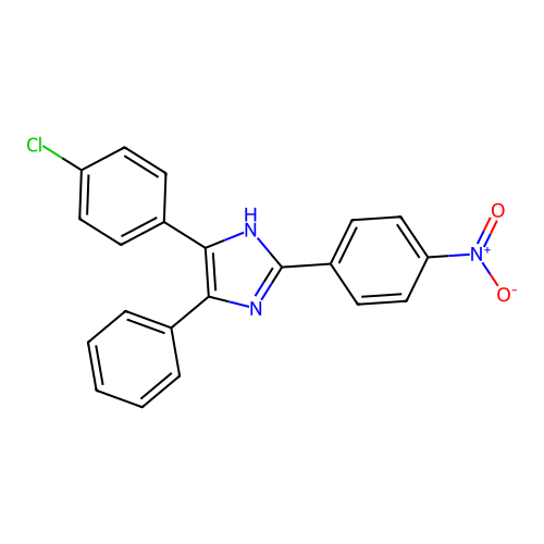 4-(4-chlorophenyl)-2-(4-nitrophenyl)-5-phenyl-1H-imidazole structure