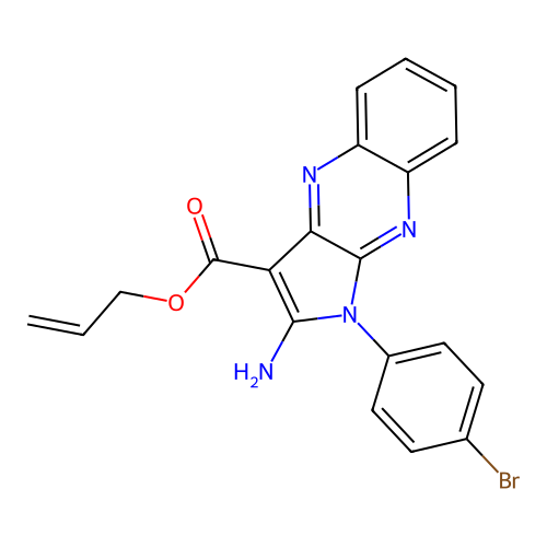 allyl 2-amino-1-(4-bromophenyl)-1H-pyrrolo[2,3-b]quinoxaline-3-carboxylate structure