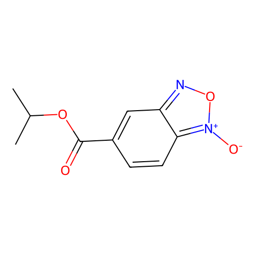 Propan-2-yl 2,1,3-benzoxadiazole-5-carboxylate 1-oxide structure