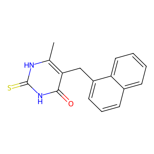 6-Methyl-5-(naphthalen-1-ylmethyl)-2-sulfanylpyrimidin-4-ol structure