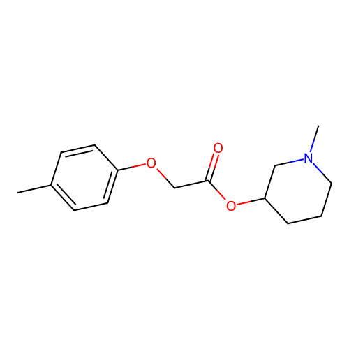 1-Methylpiperidin-3-yl (4-methylphenoxy)acetate structure