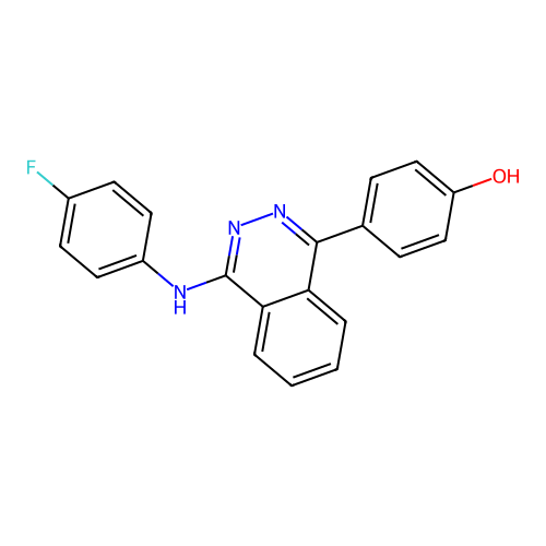 4-{4-[(4-Fluorophenyl)amino]phthalazin-1-yl}phenol structure