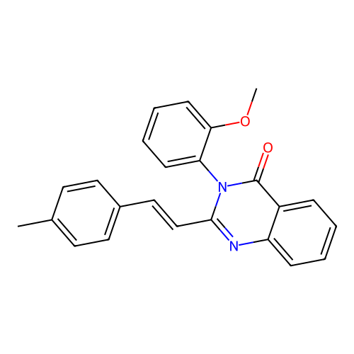 3-(2-methoxyphenyl)-2-[(E)-2-(4-methylphenyl)ethenyl]quinazolin-4(3H)-one structure