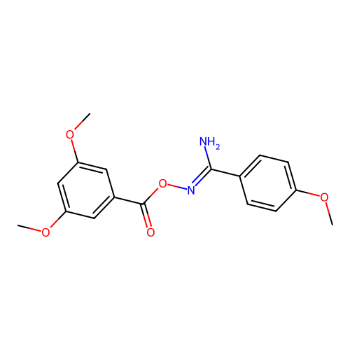 [[Amino-(4-methoxyphenyl)methylidene]amino] 3,5-dimethoxybenzoate structure