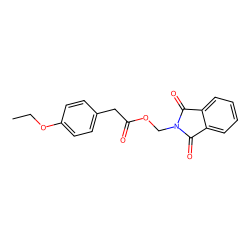 (1,3-dioxo-1,3-dihydro-2H-isoindol-2-yl)methyl (4-ethoxyphenyl)acetate structure