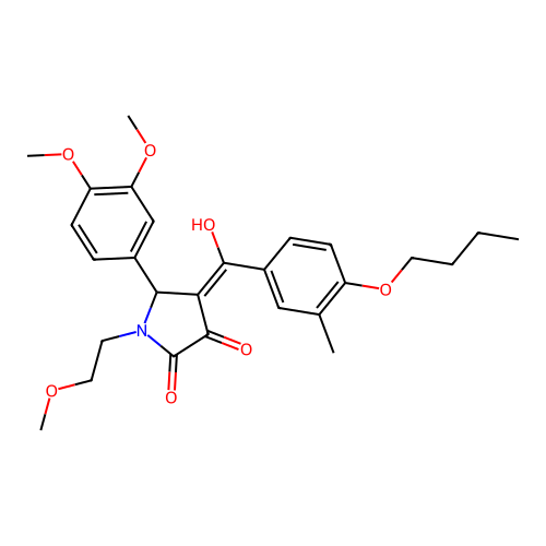 4-(4-butoxy-3-methylbenzoyl)-5-(3,4-dimethoxyphenyl)-3-hydroxy-1-(2-methoxyethyl)-1h-pyrrol-2(5h)-one structure