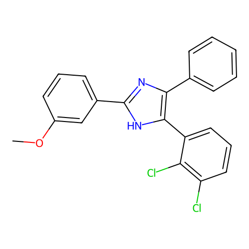 4-(2,3-dichlorophenyl)-2-(3-methoxyphenyl)-5-phenyl-1H-imidazole structure
