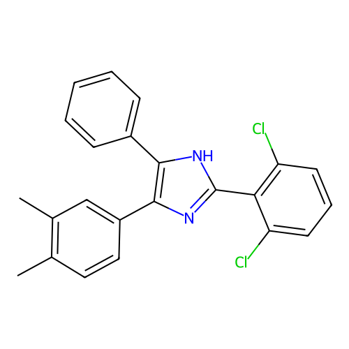2-(2,6-dichlorophenyl)-4-(3,4-dimethylphenyl)-5-phenyl-1H-imidazole structure
