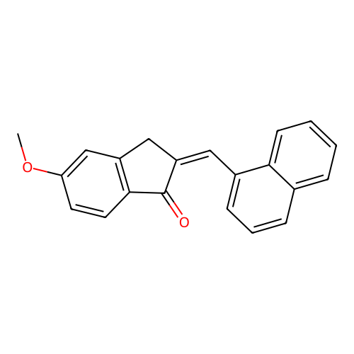5-methoxy-2-(naphthalen-1-ylmethylidene)-3H-inden-1-one structure