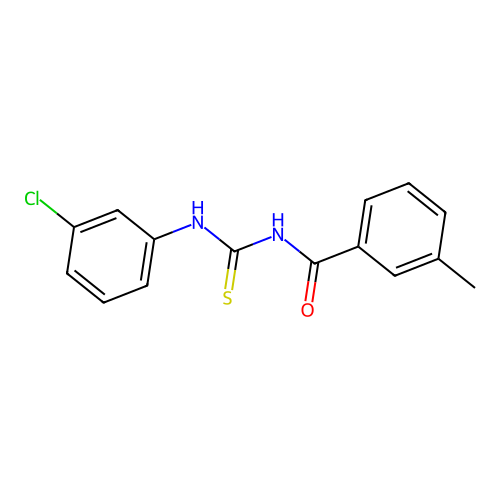 N-[(3-chlorophenyl)carbamothioyl]-3-methylbenzamide structure
