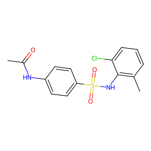 N-{4-[(2-chloro-6-methylphenyl)sulfamoyl]phenyl}acetamide structure