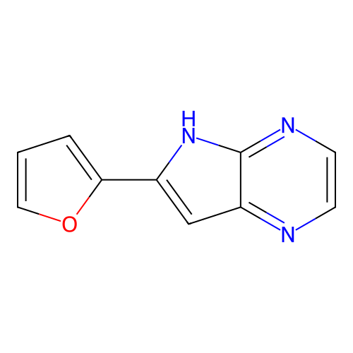6-(furan-2-yl)-5H-pyrrolo[2,3-b]pyrazine structure