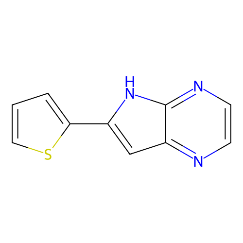 6-(thiophen-2-yl)-5H-pyrrolo[2,3-b]pyrazine structure