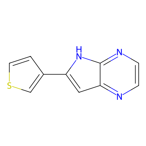 6-(thiophen-3-yl)-5H-pyrrolo[2,3-b]pyrazine structure