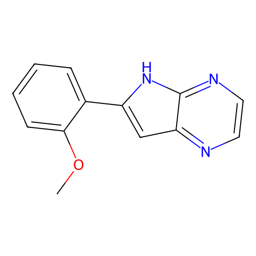 6-(2-methoxyphenyl)-5H-pyrrolo[2,3-b]pyrazine structure