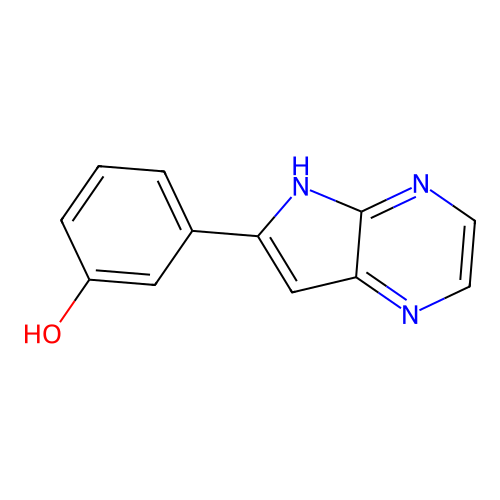 3-{5H-pyrrolo[2,3-b]pyrazin-6-yl}phenol structure