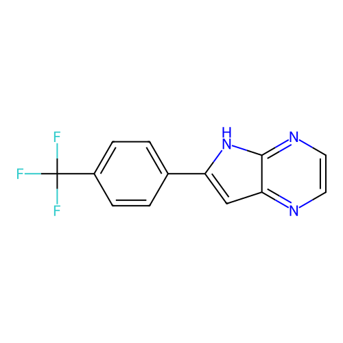 6-[4-(trifluoromethyl)phenyl]-5H-pyrrolo[2,3-b]pyrazine structure