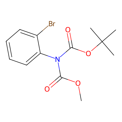 tert-butyl N-(2-bromophenyl)-N-methoxycarbonylcarbamate structure