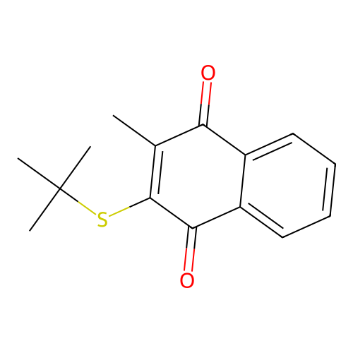 2-(Tert-butylsulfanyl)-3-methylnaphthoquinone structure