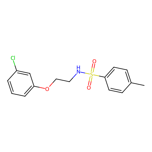 N-[2-(3-chlorophenoxy)ethyl]-4-methylbenzenesulfonamide structure
