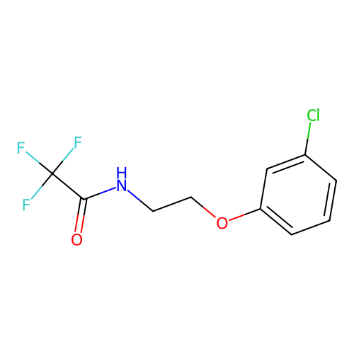 N-[2-(3-chlorophenoxy)ethyl]-2,2,2-trifluoroacetamide structure