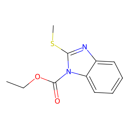 Ethyl 2-methylsulfanylbenzimidazole-1-carboxylate structure