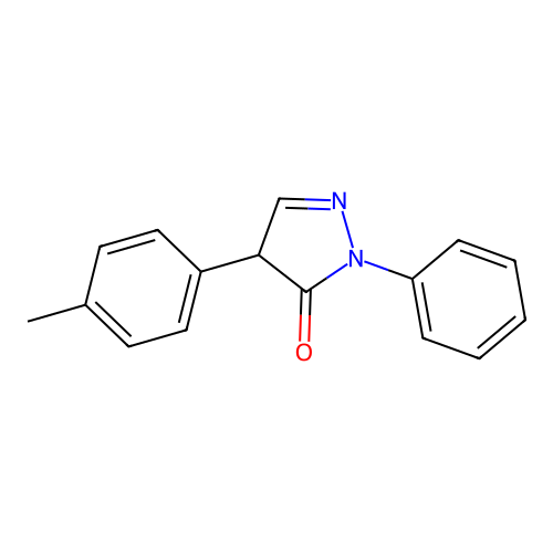 4-(4-methylphenyl)-2-phenyl-2,4-dihydro-3H-pyrazol-3-one structure