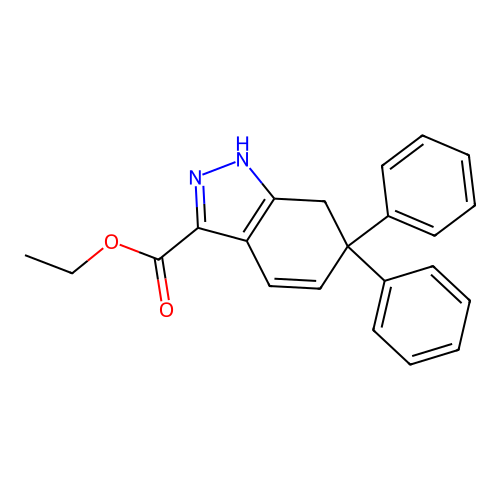 ethyl 6,6-diphenyl-6,7-dihydro-2H-indazole-3-carboxylate structure
