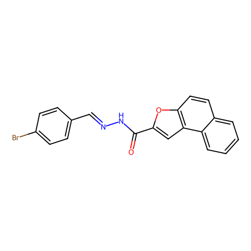 N'-(4-bromobenzylidene)naphtho[2,1-b]furan-2-carbohydrazide structure